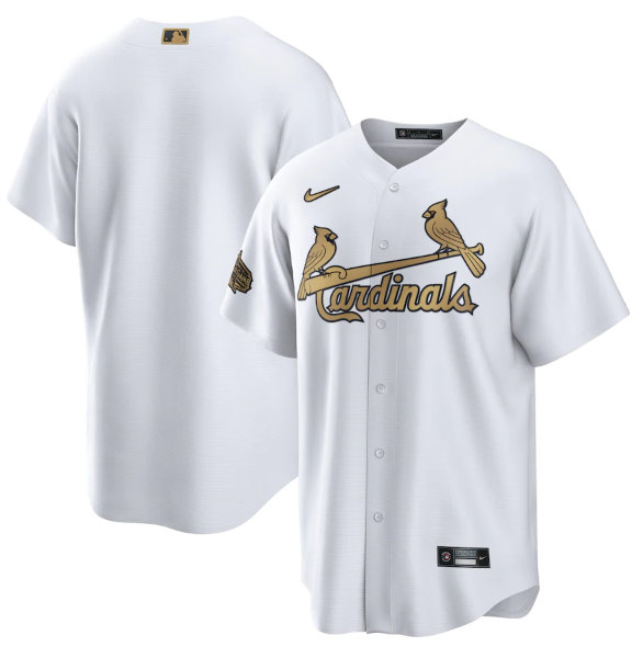 Men's St. Louis Cardinals Blank White 2022 All-Star Cool Base Stitched Baseball Jersey