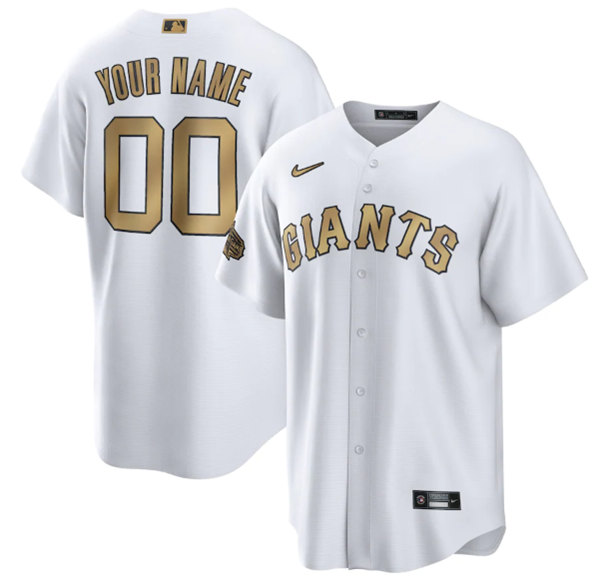 Men's San Francisco Giants Active Player Custom White 2022 All-Star Cool Base Stitched Baseball Jersey