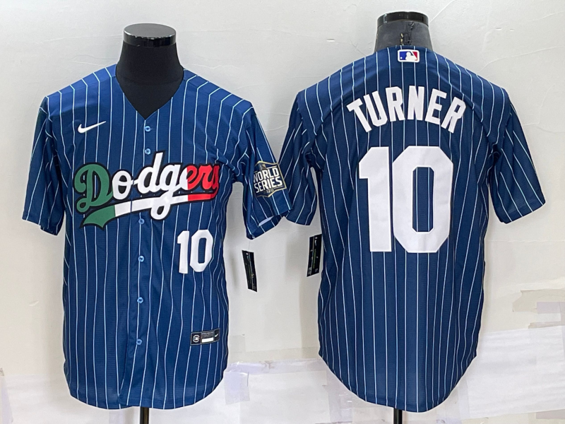 Mens Los Angeles Dodgers #10 Justin Turner Number Navy Blue Pinstripe 2020 World Series Cool Base Nike Jersey Mens Los Angeles Dodgers #10 Justin Turner Number Navy Blue Pinstripe 2020 World Series Cool Base Nike Jersey