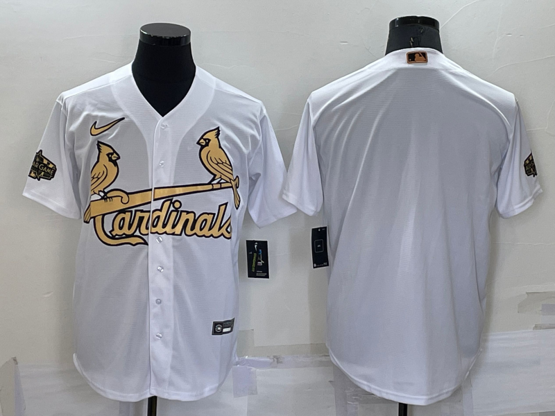 Men's St Louis Cardinals Blank White 2022 All Star Stitched Cool Base Nike Jersey