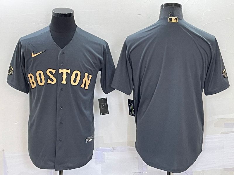 Men's Boston Red Sox Blank Grey 2022 All Star Stitched Cool Base Nike Jersey