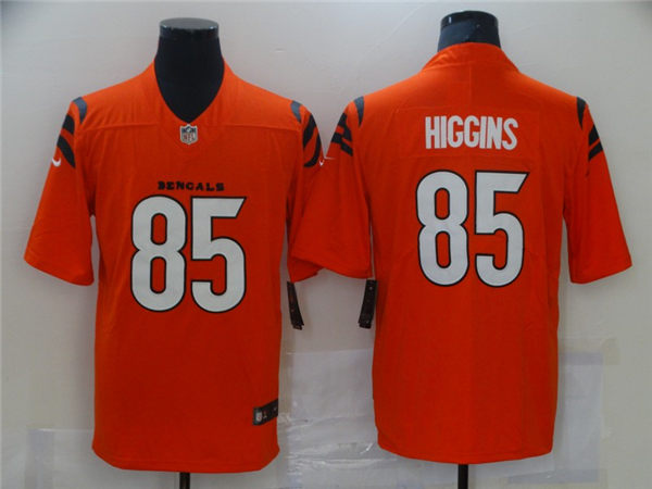 Men's Cincinnati Bengals #85 Tee Higgins 2021 Nike Orange Alternate Vapor Limited Jersey Men's Cincinnati Bengals #85 Tee Higgins 2021 Nike Orange Alternate Vapor Limited Jersey
