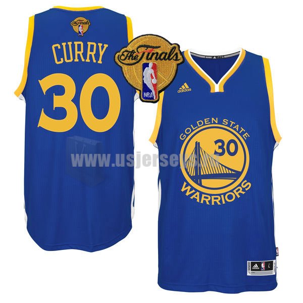 Men's Golden State Warriors #30 Stephen Curry Royal Blue stitched 2016 The Finals Home Swingman NBA Jersey