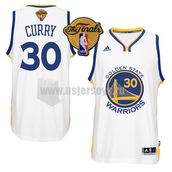 Men's Golden State Warriors #30 Stephen Curry White stitched 2016 The Finals Home Swingman NBA Jersey