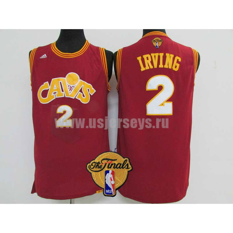 Men's Cleveland Cavaliers #2 Kyrie Irving Wine Stitched 2016 The Finals Alternate NBA Jersey