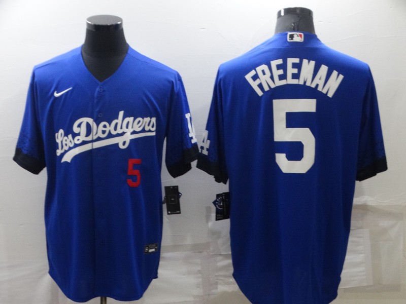 Men's Los Angeles Dodgers #5 Freddie Freeman Royal City Connect Flex Base Stitched Jersey Men's Los Angeles Dodgers #5 Freddie Freeman Royal City Connect Flex Base Stitched Jersey