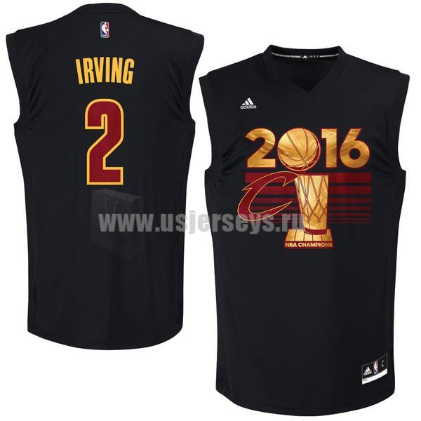 Men's Cleveland Cavaliers #2 Kyrie Irving Black 2016 NBA Finals Champions Jersey