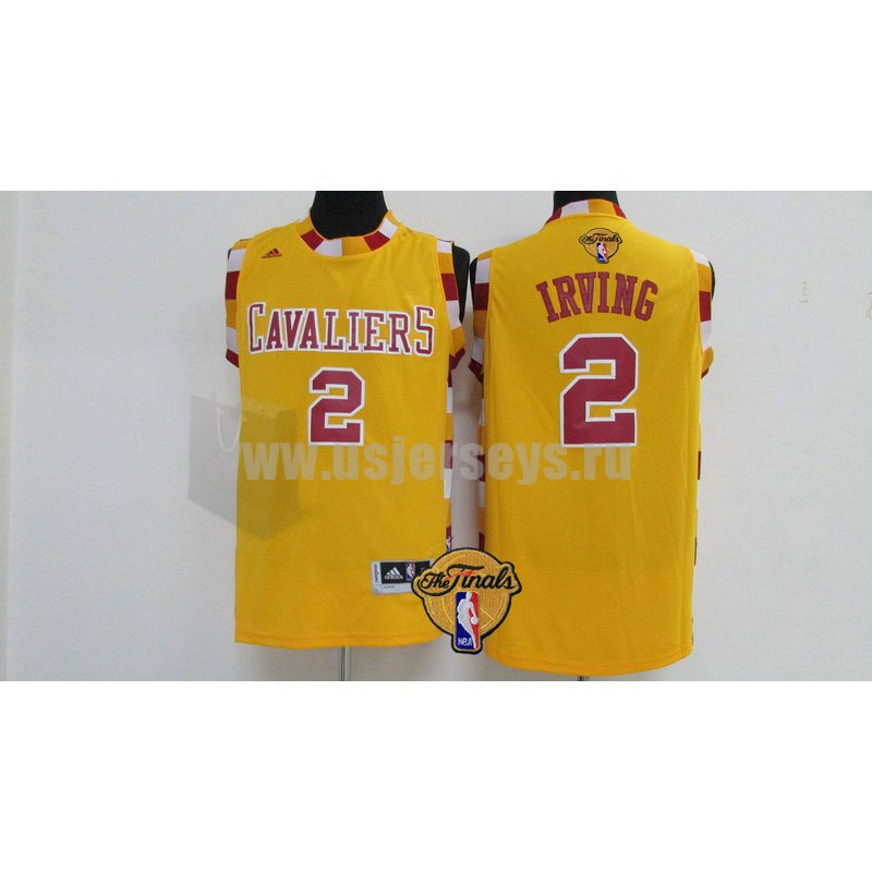 Men's Cleveland Cavaliers #2 Kyrie Irving Gold Stitched 2016 The Finals Alternate NBA Jersey