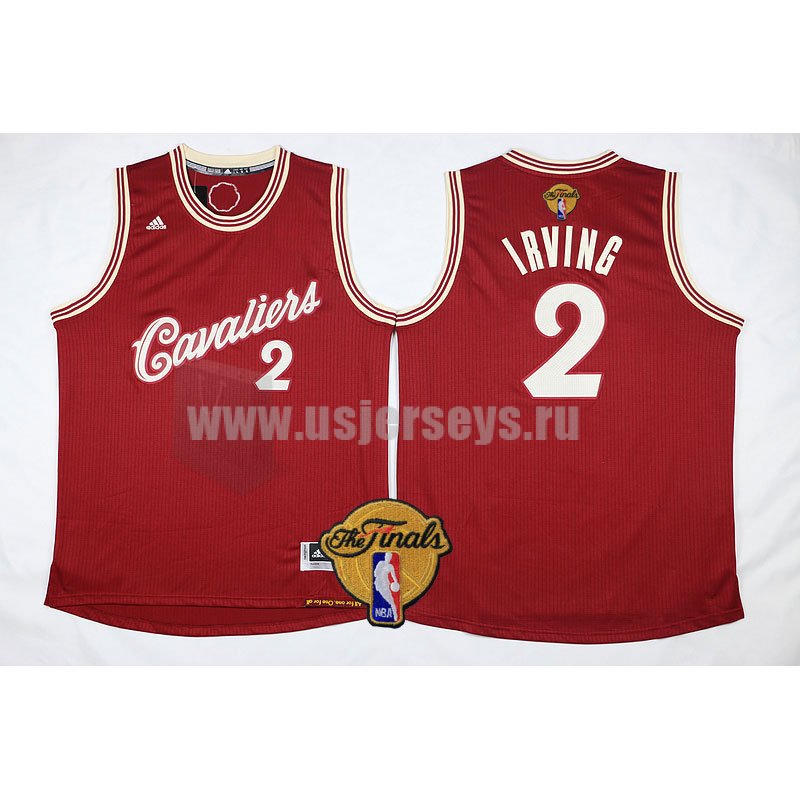 Men's Cleveland Cavaliers #2 Kyrie Irving Burgundy Stitched 2016 The Finals Christmas Day NBA Jersey