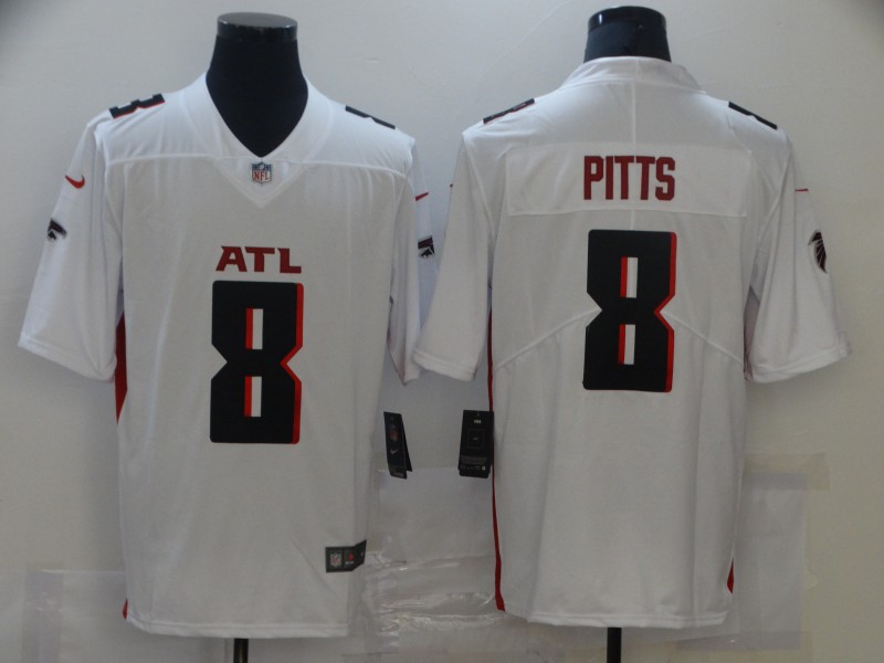 Men's Atlanta Falcons #8 Kyle Pitts Nike White Vapor Football Jersey