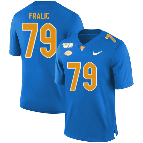 Pittsburgh Panthers 79 Bill Fralic Blue 150th Anniversary Patch Nike College Football Jersey