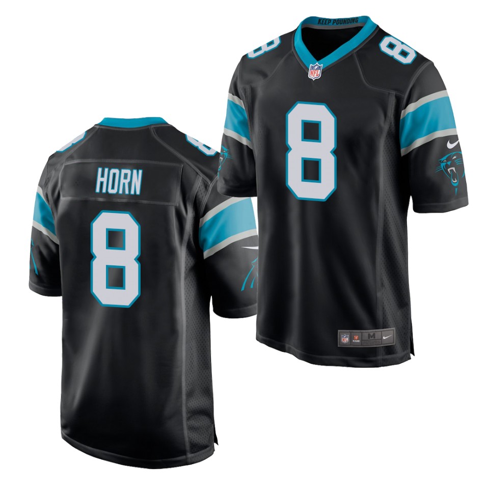 Men's Carolina Panthers #8 Jaycee Horn Black Nike Vapor Untouchable Limited Jersey
