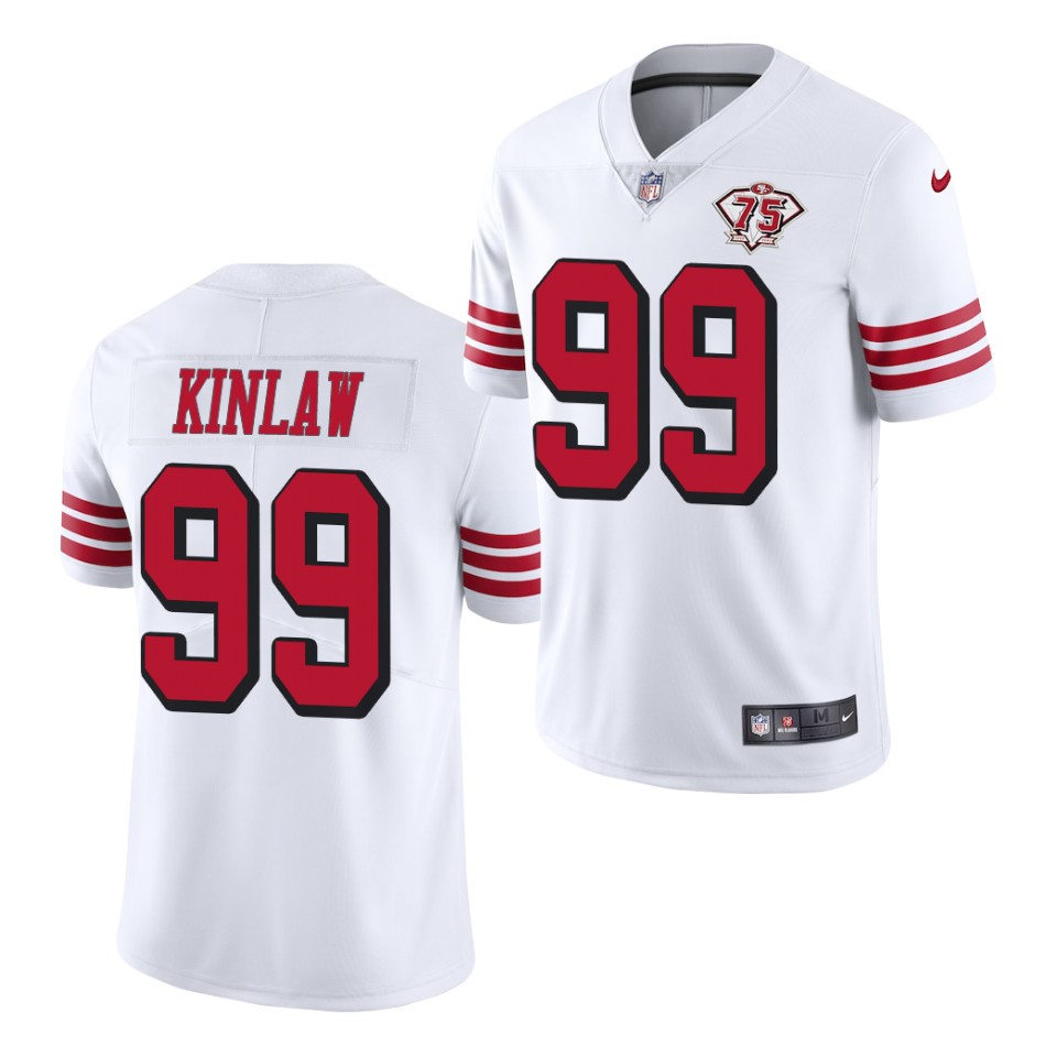 Men's San Francisco 49ers #99 Javon Kinlaw Nike White Color Rush Limited Jersey