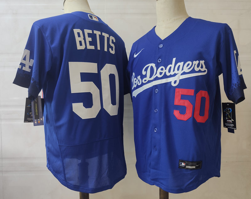 Mens Los Angeles Dodgers #50 Mookie Betts Nike Royal Stitched 2021 Los Angeles City Connect Jersey Mens Los Angeles Dodgers #50 Mookie Betts Nike Royal Stitched 2021 Los Angeles City Connect Jersey