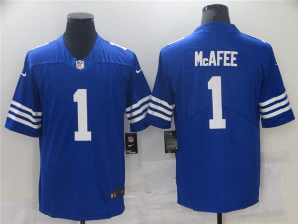 Mens Indianapolis Colts #1 Pat McAfee Nike Royal Alternate Retro Vapor Limited Jersey