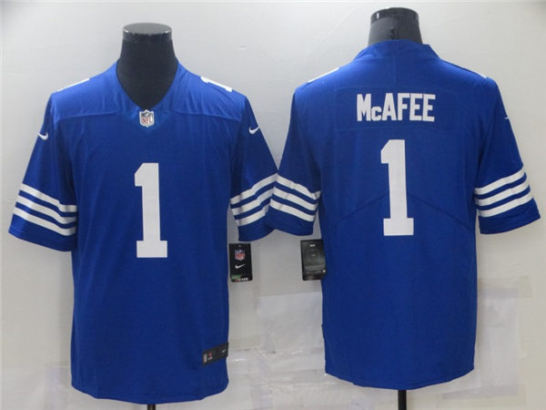 Mens Indianapolis Colts #1 Pat McAfee Nike Royal Alternate Vapor Limited Jersey