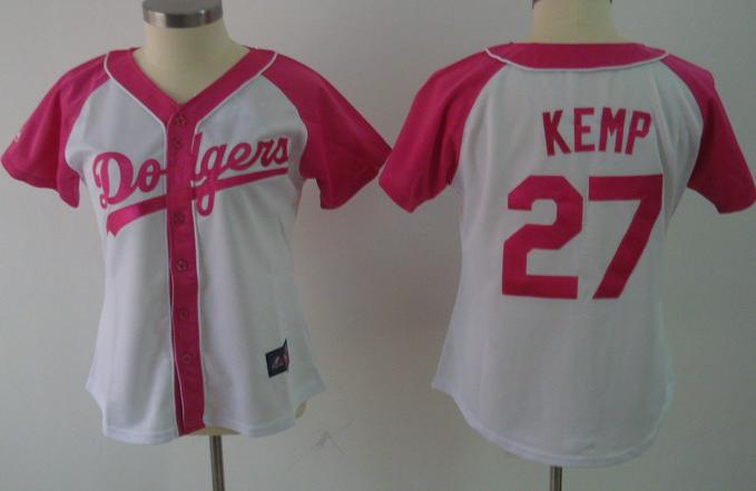Cheap Women Los Angels Dodgers #27 Matt Kemp 2012 Ladies Fashion White MLB Jerseys