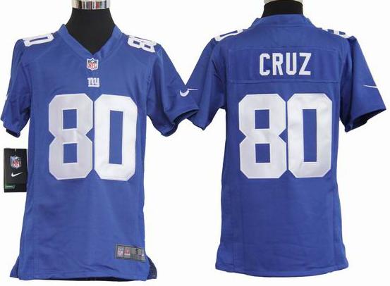 Kids Nike New York Giants #80 Victor Cruz Blue NFL Jerseys Cheap