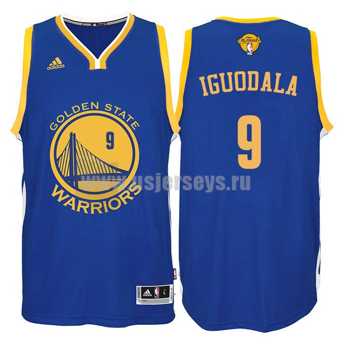 Men's Golden State Warriors #9 Andre Iguodala Royal Blue Stitched 2016 The Finals Road Swingman NBA Jersey