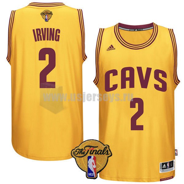 Men's Cleveland Cavaliers #2 Kyrie Irving Gold Stitched 2016 The Finals Alternate Swingman NBA Jersey