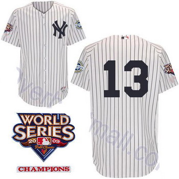 Kids New York Yankees 13 Alex Rodriguez White Jerseys Cheap
