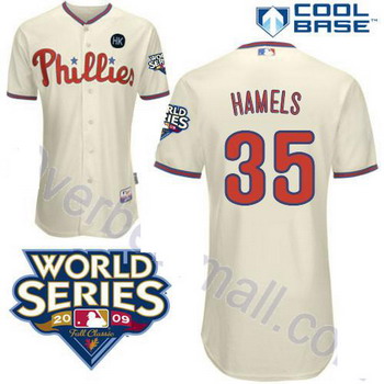Kids Philadelphia Phillies 35 Colbert Hamels cream Jerseys Cheap