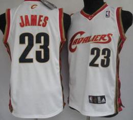 Kids Cleveland Cavaliers 23 LeBron James White Jersey Cheap