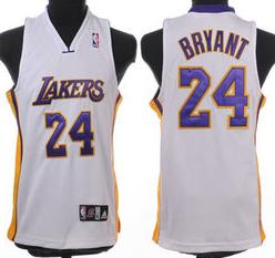Kids Los Angeles Lakers 24 Kobe Bryant White Jersey Cheap