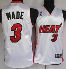 Kids Miami Heat 3 Wade White Jersey Cheap