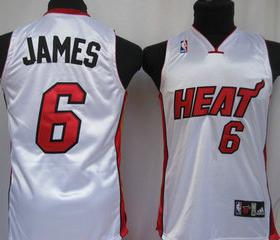 Kids Miami Heat 6 LeBron James White Jersey Cheap