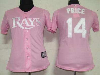 Cheap Women Tampa Bay Rays 14 Price Pink MLB Jersey