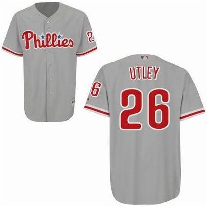 Kids Philadelphia Phillies 26 Chase Utley Grey Jersey Cheap