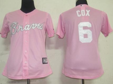 Women St.Louis Cardinals 6 Cox Pink MLB Jersey