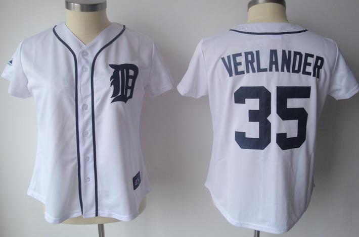 Women Detroit Tigers 35 Verlandea White Jersey
