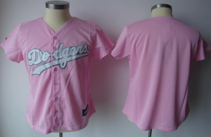 Women Los Angeles Dodgers Blank Pink MLB Jersey