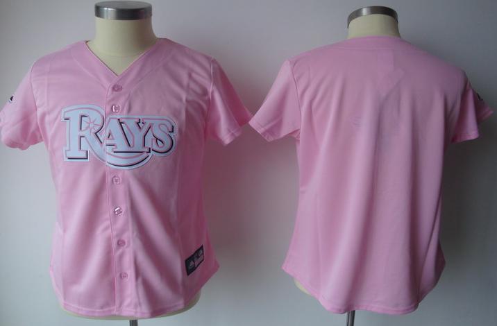 Women Tampa Bay Rays Blank Pink Jersey Women Tampa Bay Rays Blank Pink Jersey
