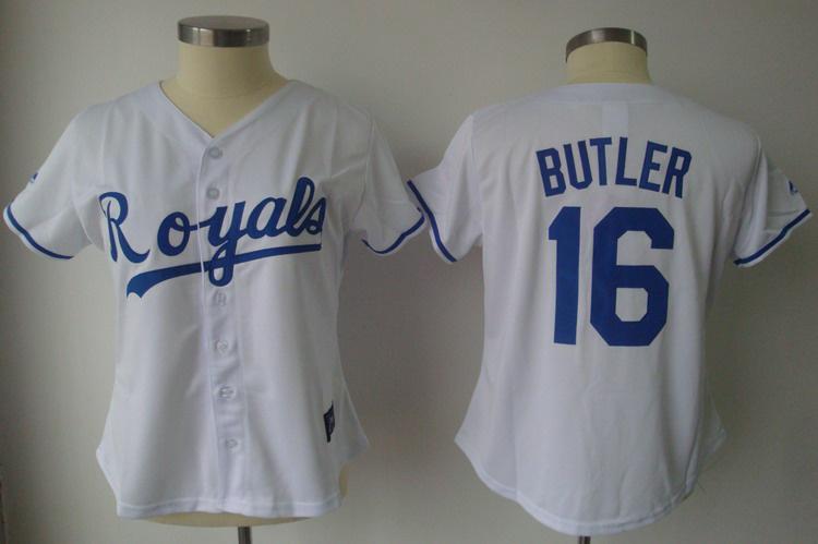 Women Kansas City Royals 16 Butler White Jersey