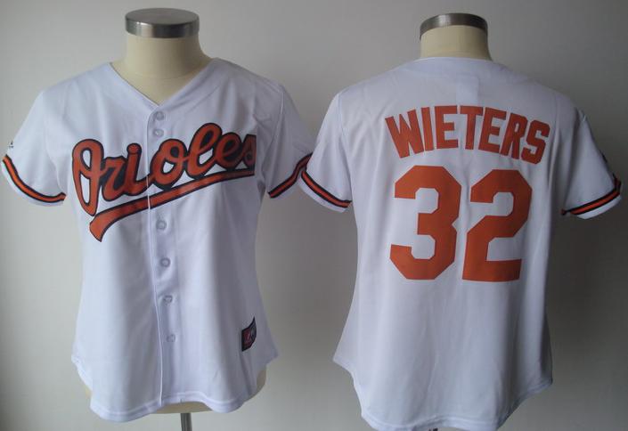 Women Baltimore Orioles 32 Wieters White MLB Jersey