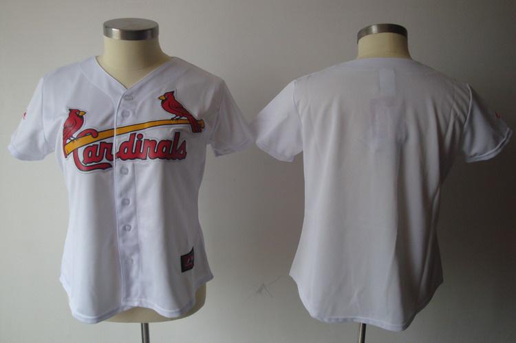 Women St.Louis Cardinals Blank White Jersey