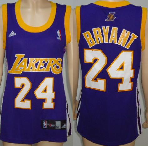 Cheap Women Los Angeles Lakers 24 Kobe Bryant Purple Swingman Jersey