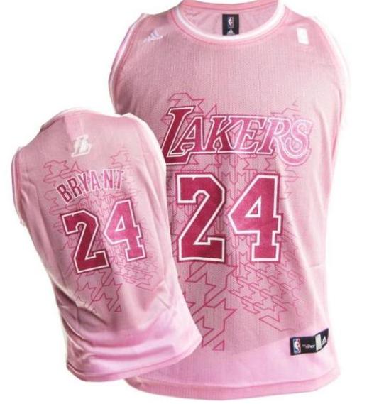 Cheap Los Angeles Lakers 24 Kobe Bryant Women Pink Jersey