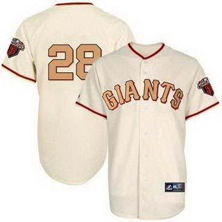 Women 2010 World Series Champions San Francisco Giants 28 Posey Gold Program Jersey