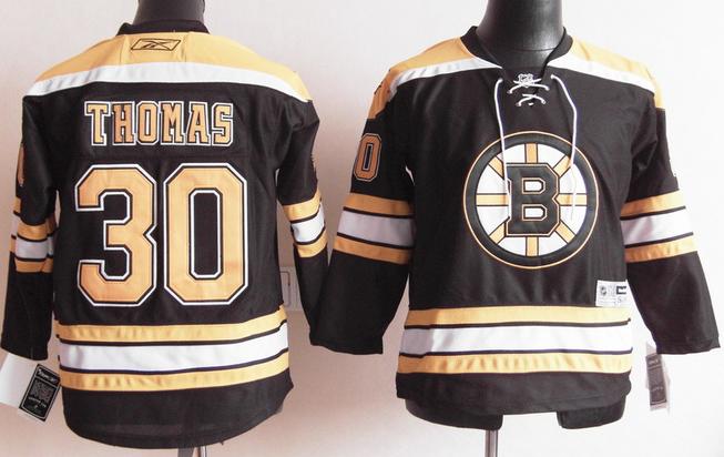 Kids Boston Bruins 30 Tim Thomas Black Jersey For Sale