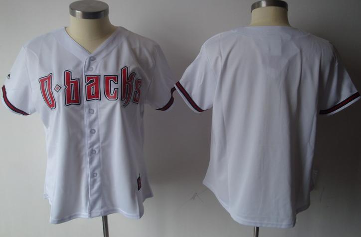 Women Arizona Diamondbacks Blank White MLB Jerseys