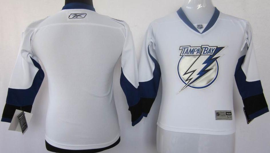 Kids Tampa Bay Lightning Blank White Jersey For Sale