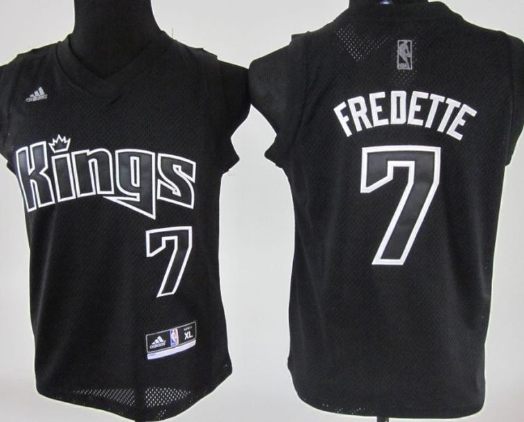 Kids Sacramento Kings 7 Jimmer Fredette Black Jersey Cheap
