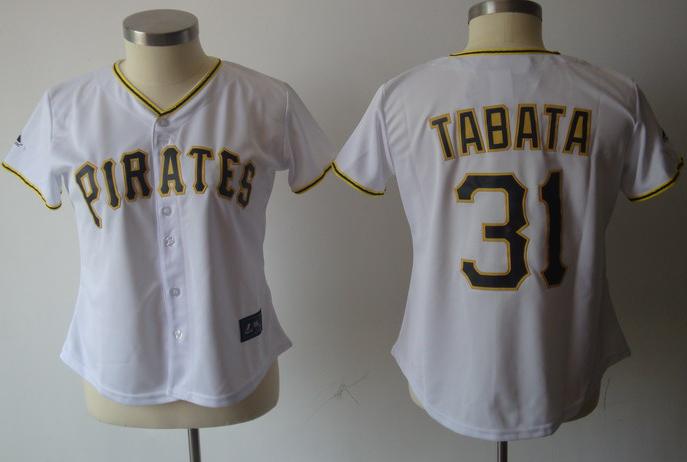 Women Pittsburgh Pirates 31 Jose Tabata White MLB Jerseys