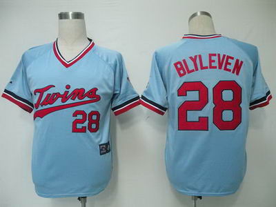 Minnesota Twins 28 Blyleven Blue M&N Kids MLB Jerseys Cheap