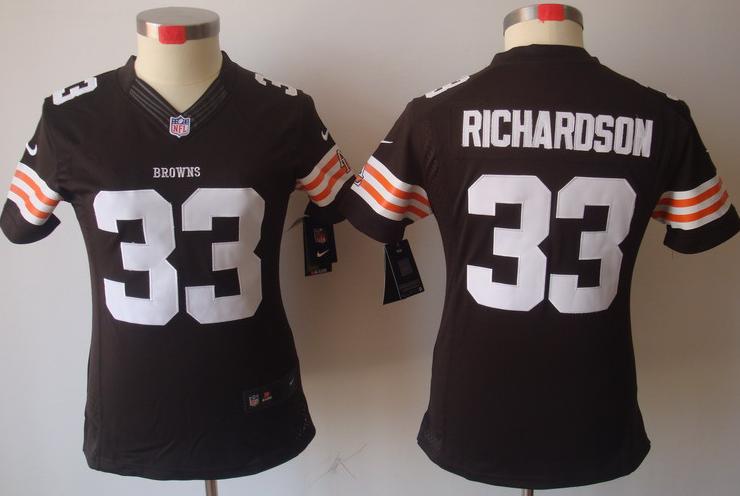 Cheap Women Nike Cleveland Browns 33# Trent Richardson Brown Game LIMITED Nike NFL Jerseys