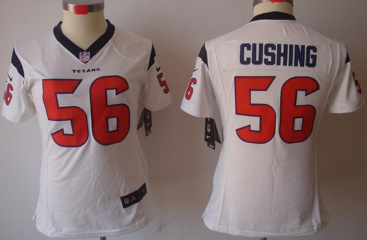 Cheap Women Nike Houston Texans 56 Brian Cushing White Game LIMITED Nike NFL Jerseys